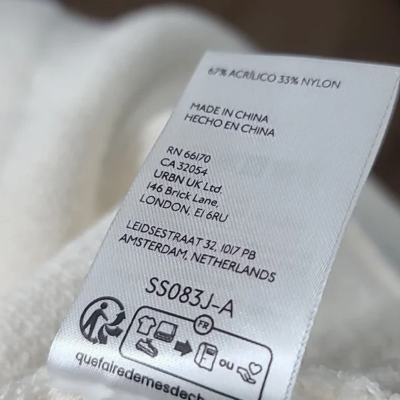 MAEVE by Anthropologie Collarless Tipped Knit Jacket in Beige and Blue - Picture 7 of 9